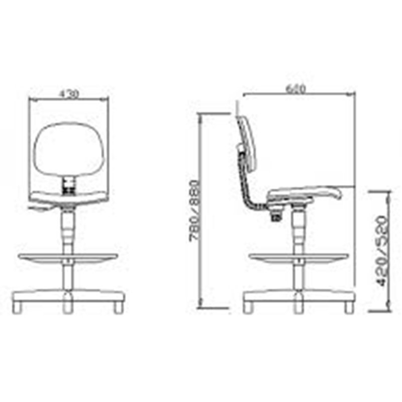 Cadeira Caixa Executiva Slim Cinza Eduflex - 2