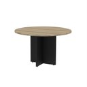 Ver imagem 1 de Mesa Reunião Redonda MRR1100P25PP Marrom e Preto