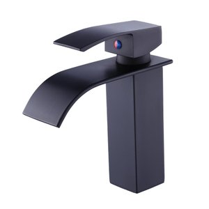 Torneira Cascata Prizi Slider Baixa Monocomando Preta