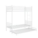 Ver imagem 2 de Beliche Solteiro em Ferro James + Cama Auxiliar:branco