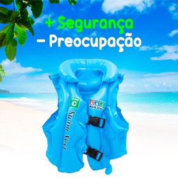 Boia Infantil - Colete Salva Vidas Piscina Praia:azul - 2