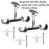 Kit 10 Suporte de Teto para Varão Duplo 19 e 19 Mm Metal - 4