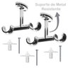 Kit 10 Suporte de Teto para Varão Duplo 19 e 19 Mm Metal - 3