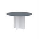 Ver imagem 1 de Mesa Reunião Redonda MRR1100P25PP Cinza e Branco