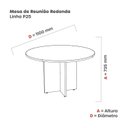 Ver imagem 3 de Mesa Reunião Redonda Mrr1100p25pp