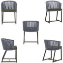 Ver imagem 5 de Mesa e 6 Cadeiras Jantar Noronha Marrom E13 Trama Original Prata