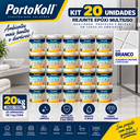Ver imagem 1 de Kit 20 Rejunte Multiuso Epóxi Branco Porto Koll 1kg