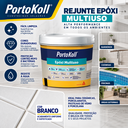 Ver imagem 2 de Kit 20 Rejunte Multiuso Epóxi Branco Porto Koll 1kg