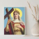Ver imagem 2 de Quadro Decorativo Santa Helena 33x24cm - com Vidro:madeira Preta