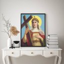 Ver imagem 1 de Quadro Decorativo Santa Helena 33x24cm - com Vidro:madeira Preta
