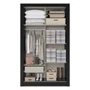 Ver imagem 2 de Guarda Roupa Solteiro City Glass 2 Portas Preto Acetinado - Thb
