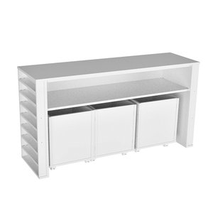 Rack com Baús Porta Carrinhos e Porta Livros Jorge 100% Mdf Woodcore