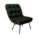 Ver imagem 1 de Poltrona Decorativa Laura 65cm Couro Verde - Sallar Home