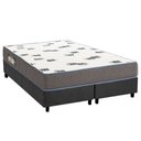 Ver imagem 1 de Conjunto Box Queen: Colchão Espuma Ortobom D33 Light Saúde + Base Crc Suede Gray (158x198)