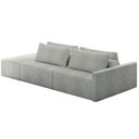 Ver imagem 2 de Sofá Ilha Modulado Milos 232cm Puff Lateral Bouclê Cinza G33 - Gran Belo