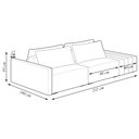 Ver imagem 4 de Sofá Ilha Modulado Milos 232cm Puff Lateral Bouclê Cinza G33 - Gran Belo