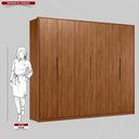 Ver imagem 3 de Guarda Roupa Casal 6 Portas e 6 Gavetas Equador - Nogueira Touch Nogueira Touch