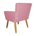 Ver imagem 2 de Poltrona Camila Estofada para Sala de Espera - Suede - Sv Decor:rosa