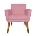 Ver imagem 1 de Poltrona Camila Estofada para Sala de Espera - Suede - Sv Decor:rosa