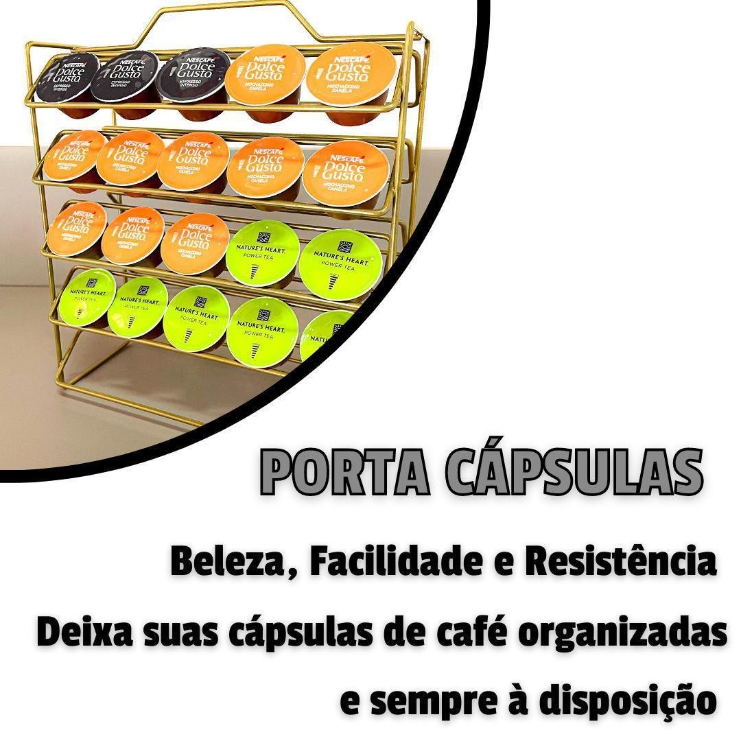 Porta 50 Cápsulas Café Dolce Gusto Suporte Reforçado Preto - 3