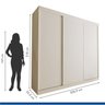 Conjunto Guarda Roupa Casal Premium 205,9cm 3 Portas  e Cômoda 129,5cm 1 Porta 4 Gavetas Minastex - 8