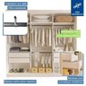 Conjunto Guarda Roupa Casal Premium 205,9cm 3 Portas  e Cômoda 129,5cm 1 Porta 4 Gavetas Minastex - 6