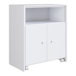 Mesa Retrátil/Balcão 2 Portas e Rodízios Multimóveis CR20098 Branca - 4