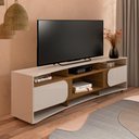 Ver imagem 3 de Rack para Tv até 86" Elegance Off White/pinho Artely Off White/pinho