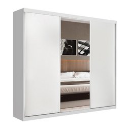 Conjunto Guarda Roupa Casal Premium 205,9cm 3 Portas  e Cômoda 129,5cm 1 Porta 4 Gavetas Minastex - 6