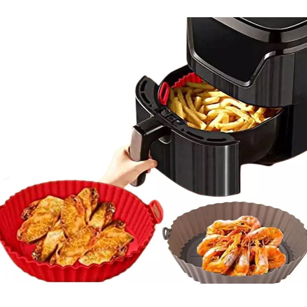 FORMA DE SILICONE FLEXÍVEL REUTILIZÁVEL ANTIADERENTE PARA FRITADEIRA ELÉTRICA AIR FRYER - 3