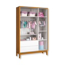 Ver imagem 3 de Guarda Roupa Infantil 3 Portas e 2 Gavetas Branco Savana Classic Madeira