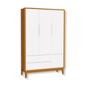 Ver imagem 2 de Guarda Roupa Infantil 3 Portas e 2 Gavetas Branco Savana Classic Madeira
