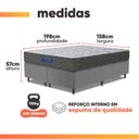 Ver imagem 4 de Cama Box Colchão Queen Ortopédico Espuma D33 Hiper 158X198X57cm