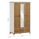 Ver imagem 4 de Guarda-Roupa com espelho 3 Portas 2 Gavetas Prata