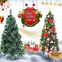 Ver imagem 1 de Árvore de Natal Pompom Verde com Neve Nevada Luxo Grande 1,80m 360 Galhos Cheia Premium Luvinco