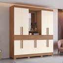Ver imagem 5 de Guarda-Roupa Casal 10 Portas 3 Gavetas com Espelho Nature Off White Briz B374 MDP