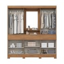 Ver imagem 2 de Guarda-Roupa Casal 10 Portas 3 Gavetas com Espelho Nature Off White Briz B374 MDP