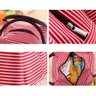 Bolsa Térmica Organizadora Listrada em Poliéster de Mão para Marmita Rosa - 7