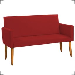 Namoradeira Decorativa Para Sala Nina 2 Lugar Para Recepção Manicure Escritório Suede - 1