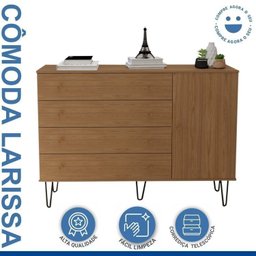 Conjunto Guarda Roupa Casal Premium 279,3cm 4 Portas e Cômoda 1 Porta 4 Gavetas Minastex - 14