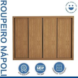 Conjunto Guarda Roupa Casal Premium 279,3cm 4 Portas e Cômoda 1 Porta 4 Gavetas Minastex - 10