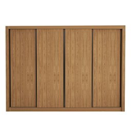 Conjunto Guarda Roupa Casal Premium 279,3cm 4 Portas e Cômoda 1 Porta 4 Gavetas Minastex - 12