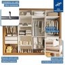 Conjunto Guarda Roupa Casal Premium 279,3cm 4 Portas e Cômoda 1 Porta 4 Gavetas Minastex - 5