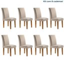 Ver imagem 1 de Conjunto 8 Cadeiras para Sala de Jantar Espanha Bege/Ypê