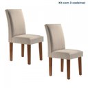 Ver imagem 3 de Conjunto 4 Cadeiras para Sala de Jantar Estrutura MDF Chocolate Cinza Espanha