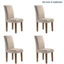 Ver imagem 1 de Conjunto 4 Cadeiras para Sala de Jantar Estrutura MDF Chocolate Cinza Espanha