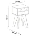 Ver imagem 5 de Mesa de Apoio Lateral Vip com Gaveta e Nicho Cedro / Off White