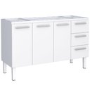 Ver imagem 1 de Gabinete Aço Novo Venus 1,44 Metros Branco para Pia 1,50 Metros - P103623 - Cozimax Gabinete Aço Nov