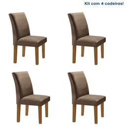Conjunto 4 Cadeiras para Sala de Jantar Espanha - 1