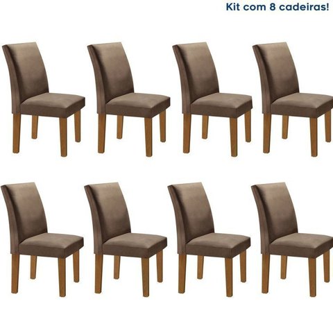 Conjunto 8 Cadeiras para Sala de Jantar Espanha